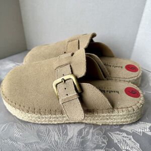 NWT Haute Hippie Style Aria 100% Genuine Suede Espadrilles Clogs Women's 6